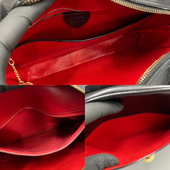 CELINE Star Ball Logo Hardware Calf Leather Genuine Mini Shoulder Bag Pochett... - Picture 7 of 9